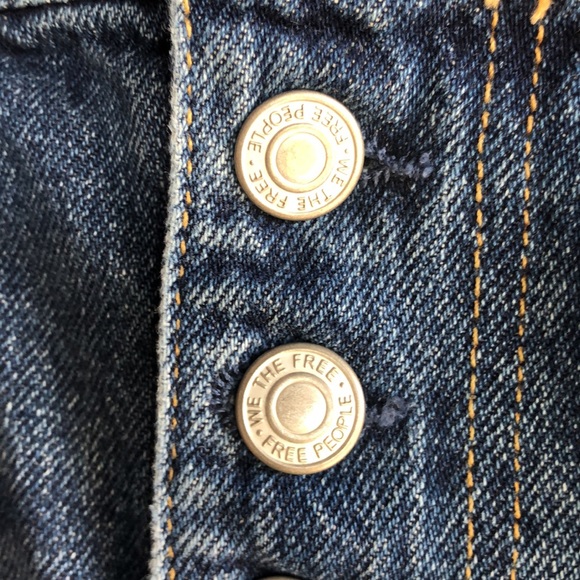 FREE PEOPLE Harvey Distressed Denim Skirt - Picture 4 of 7